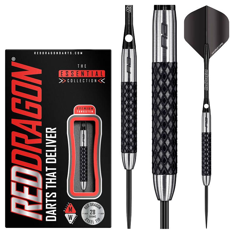 Red Dragon Rat 1 Tungsten Darts - 28g 85% Tungsten Steel Darts Set With Flights & Shafts