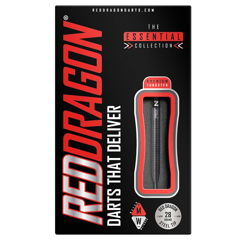RED DRAGON - Razor Edge Black Darts - 85% Tungsten - 28g