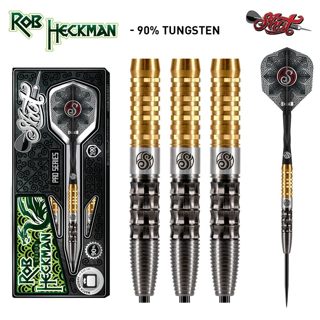 SHOT Rob Heckman Pro Series Darts - 90% Tungsten - 22g