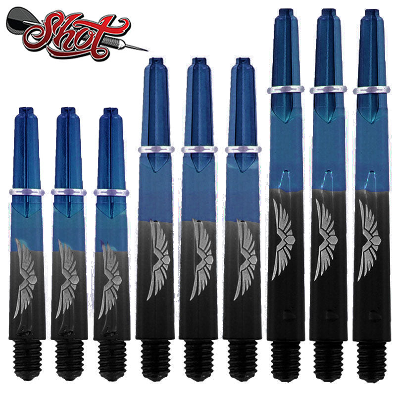 SHOT - Eagle Claw Dart Shafts - CLEAR BLACK/BLUE