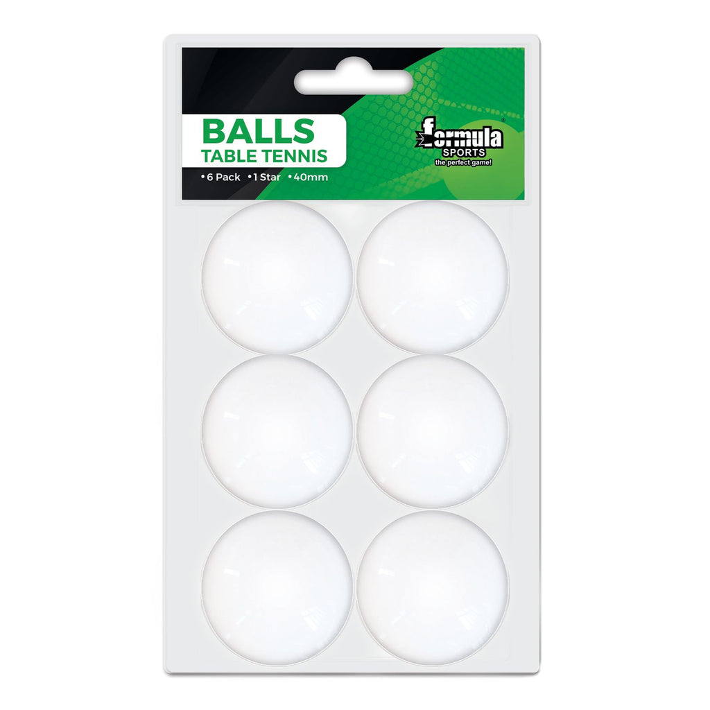 FORMULA SPORTS - Table Tennis Balls - 6pk