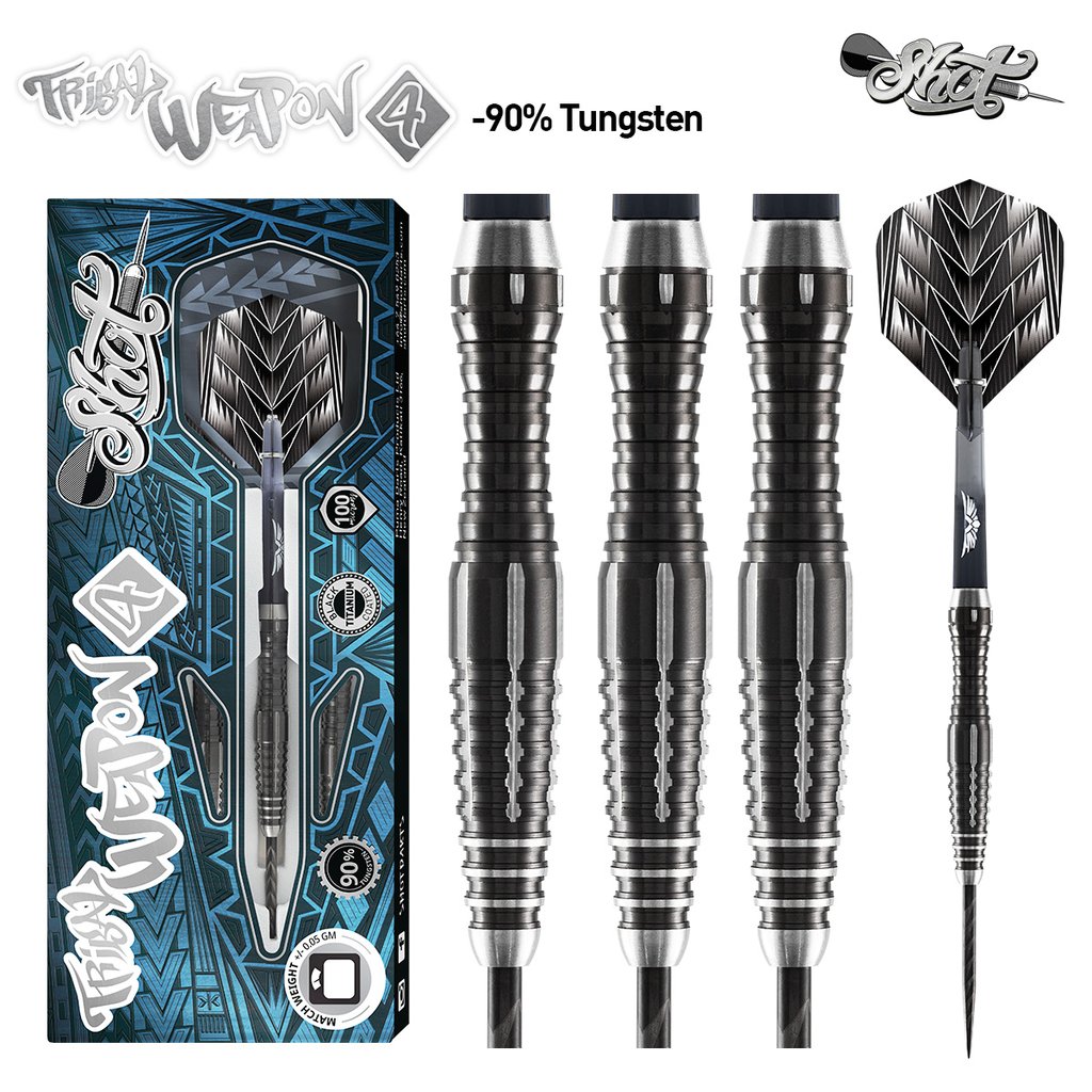 SHOT Tribal Weapon 4 Darts - 90% Tungsten - 24g