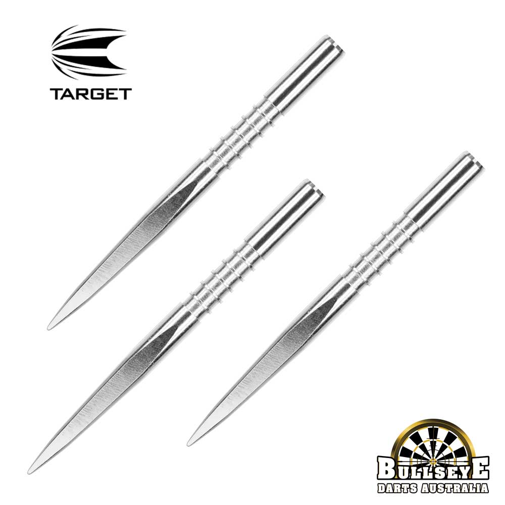 Target 32mm Fire Edge Points - Silver Nickel Grooved