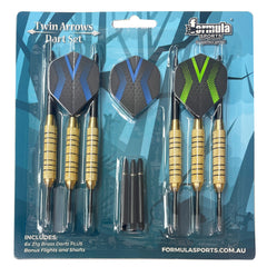FORMULA - TWIN ARROWS Brass Darts and Accessories Twin Pack - 21g
