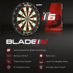 WINMAU Blade 6 TRIPLE CORE Championship Dartboard - PDC Edition - As Seen On TV