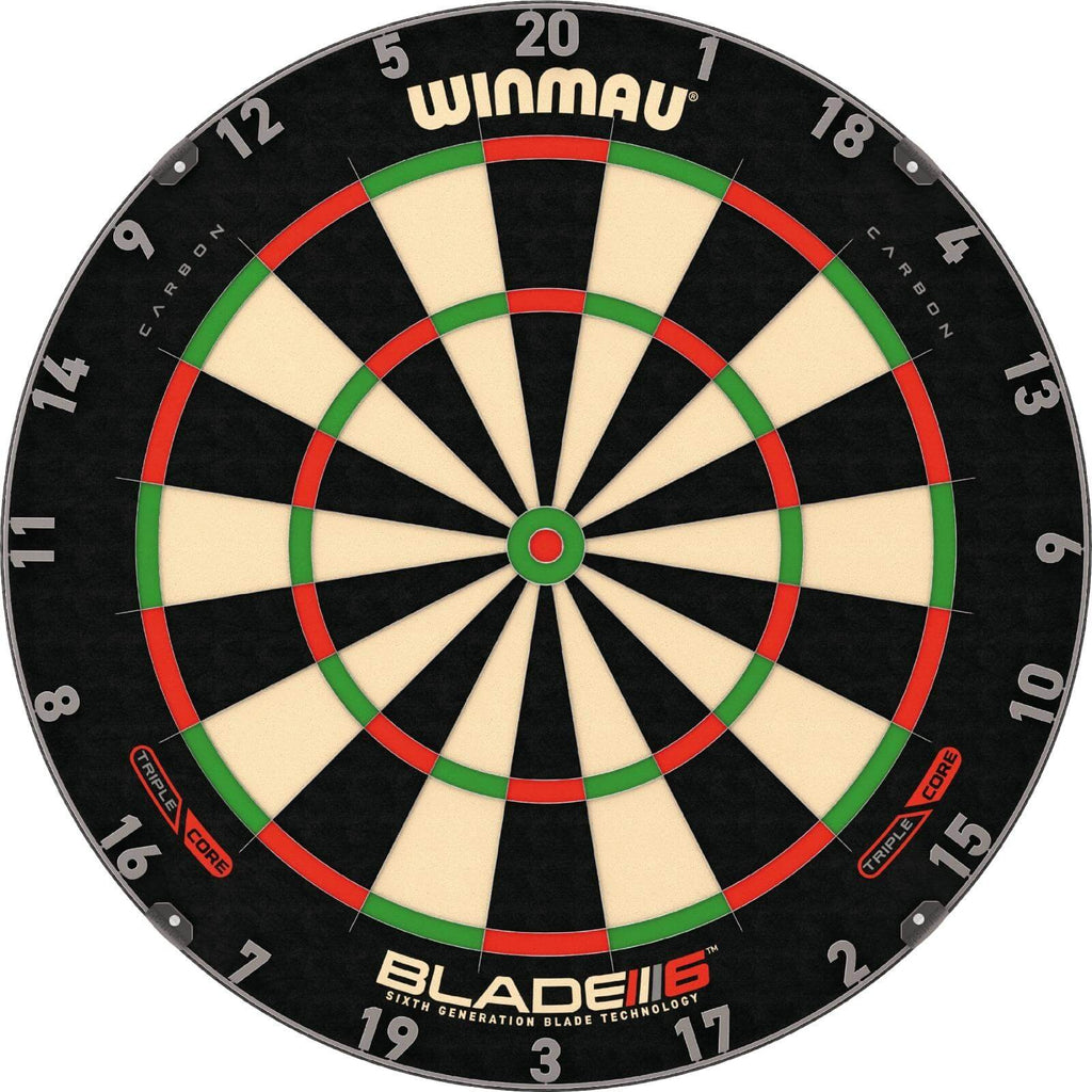 WINMAU - Blade 6 TRIPLE CORE Dartboard + Polymer Surround + Target Lighting Deal