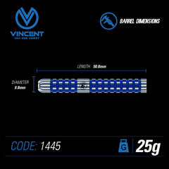 WINMAU Vincent Van Der Voort Darts - 90% Tungsten - 23g