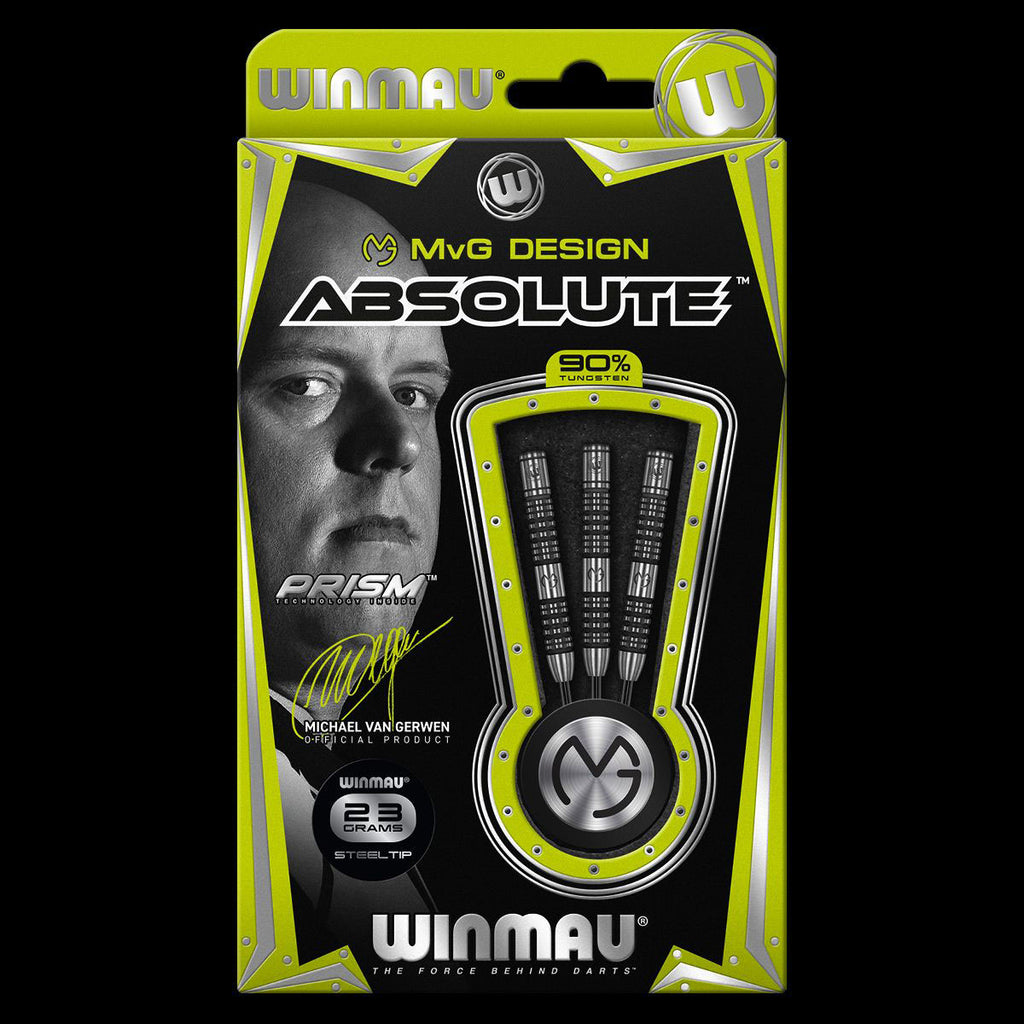 WINMAU MVG Absolute Darts - 90% Tungsten - 23g