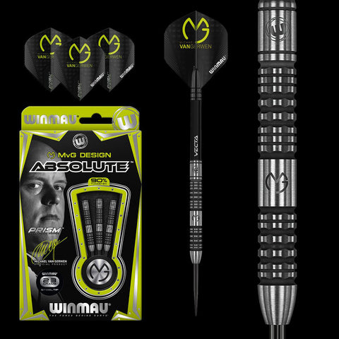 WINMAU MVG Absolute Darts - 90% Tungsten - 22g