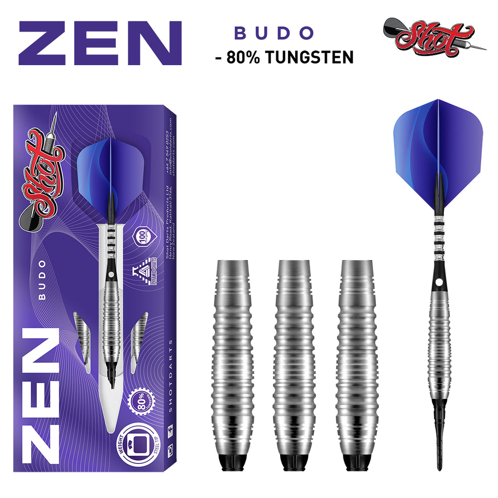 SHOT - Zen Budo Soft Tip Dart Set - 80%Tungsten - 18g