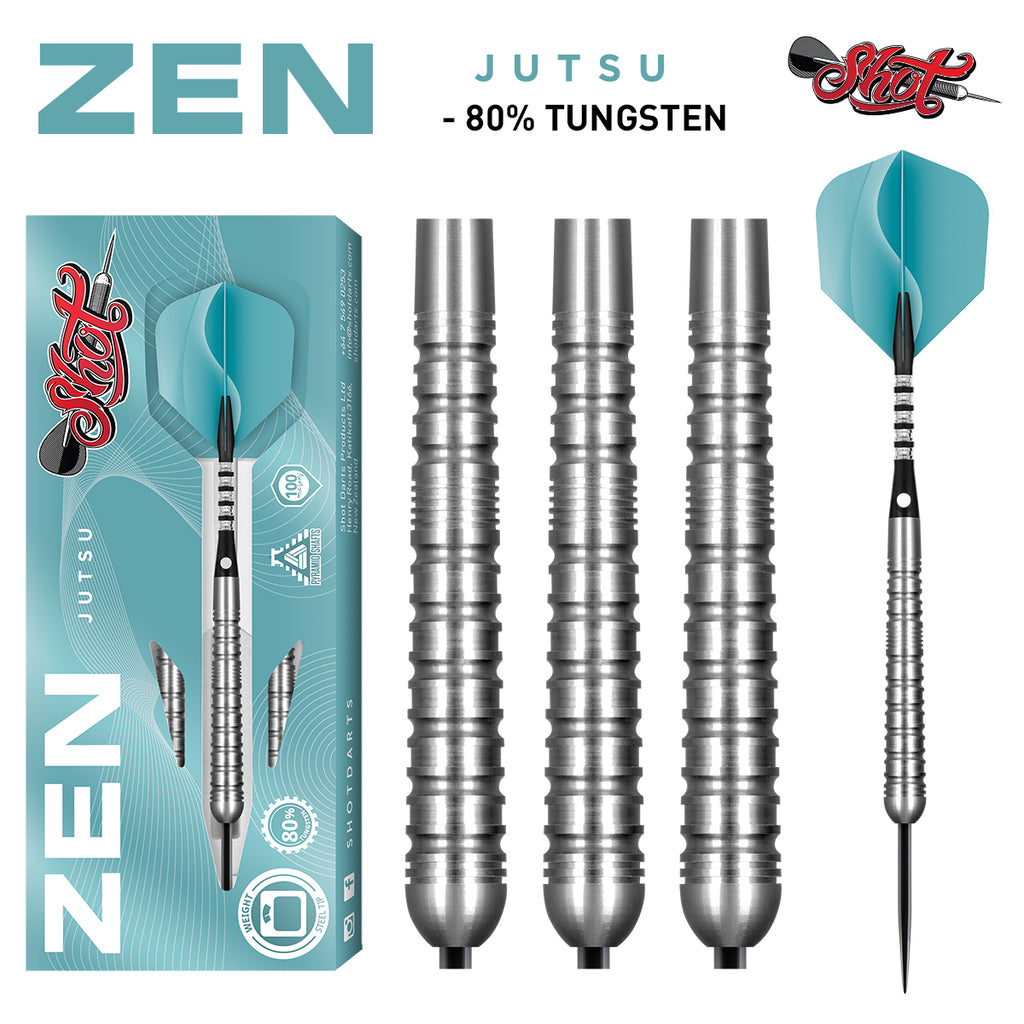 SHOT - Zen Jutsu Steel Tip Dart Set - 80%Tungsten - 23g