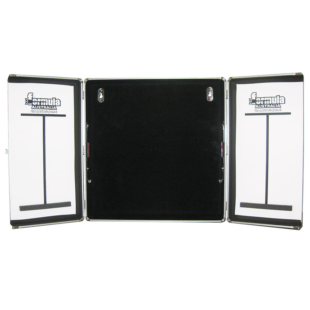 Formula Aluminium Dartboard Cabinet with Whiteboards