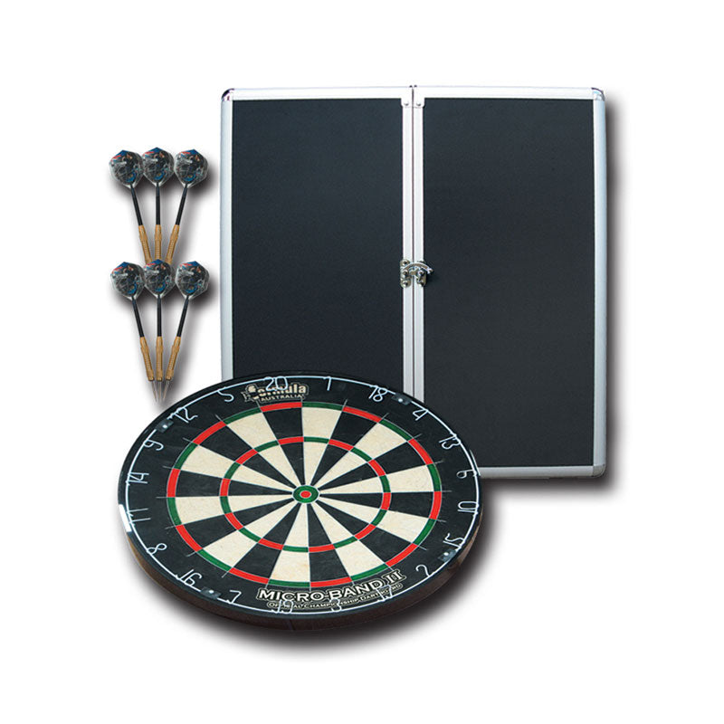 Winmau Blade 6 Dart Board + Aluminium Dartboard Cabinet + Darts Man Cave  Gift