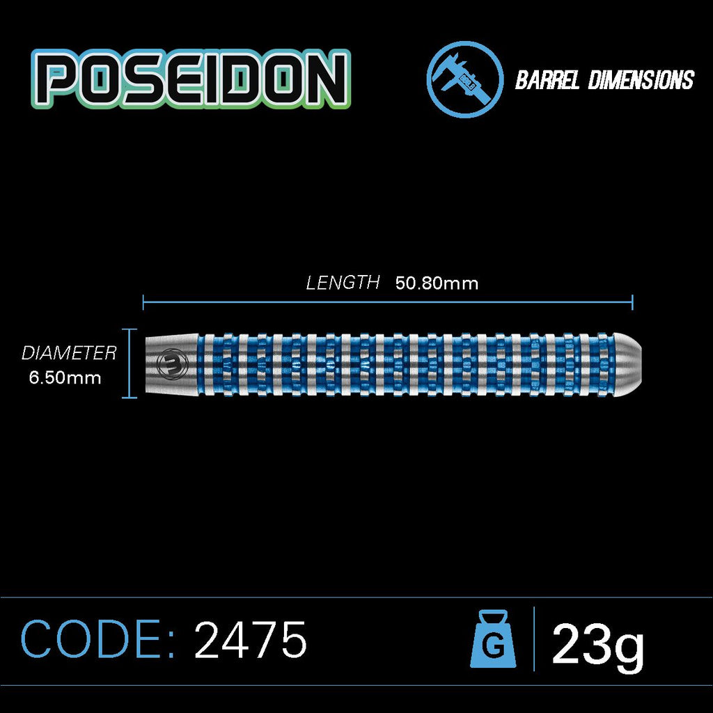 WINMAU - Poseidon - 90% Tungsten Darts - 23g