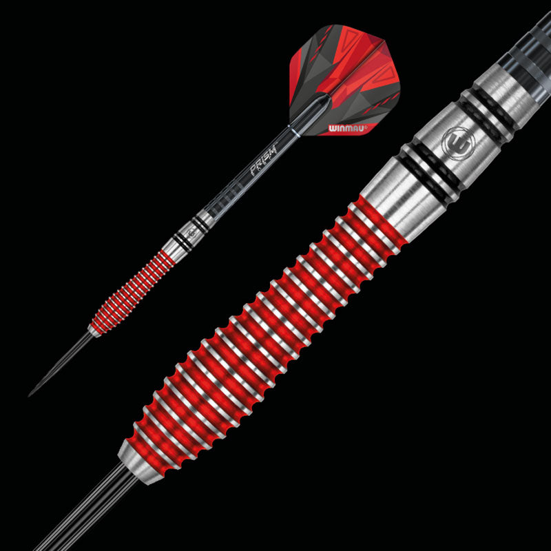 WINMAU Dennis Priestley Special Edition RED Darts - 90% Tungsten - 24g