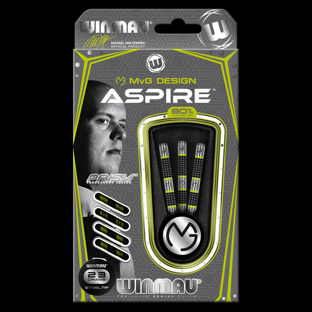 WINMAU MVG Aspire Darts - 80% Tungsten - 26g