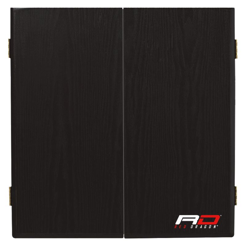RED DRAGON - Deluxe Dartboard Cabinet - BLACK
